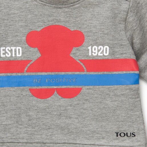 Sweatshirt Urso “Estd 1920” Casual Cinzenta