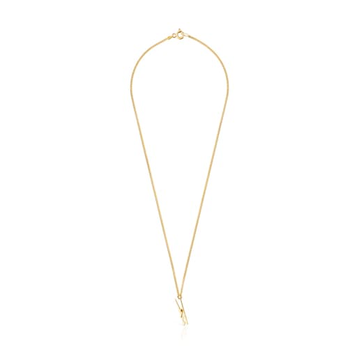 Collar Job pinza ropa con baño de oro 18 kt sobre plata