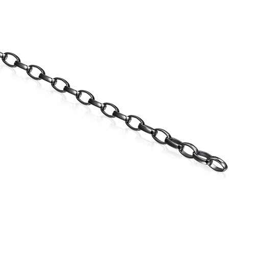 Pulsera Hold oval de Plata Dark Silver