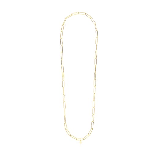 Collana con placcatura in oro 18 kt su argento e motivo orsetto TOUS Good Vibes