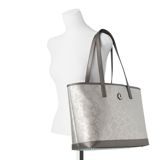Silver colored Kaos Shiny Tote bag