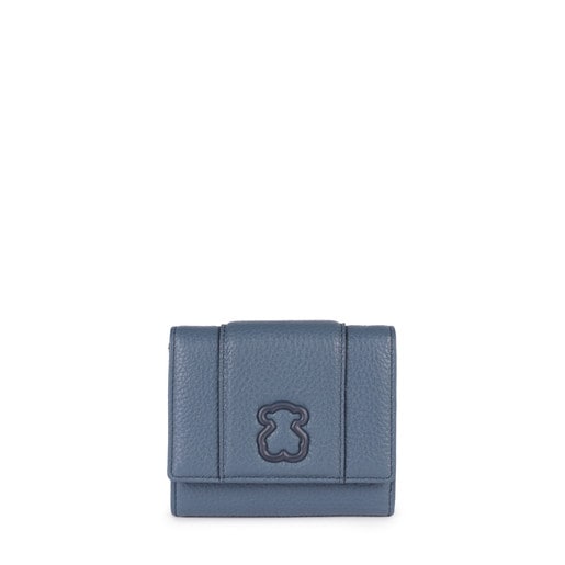 Μικρό πορτοφόλι Alfa από Δέρμα σε μπλε χρώμα