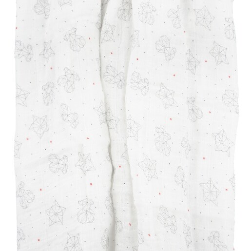 Galaxy muslin blanket in White
