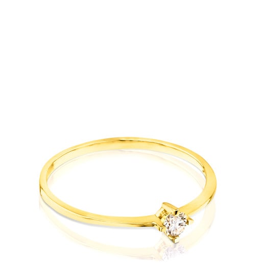 Gold TOUS Brillants Ring with 0,10ct Diamond