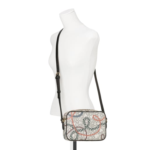 Medium multi-black Kaos Mini Cadenas crossbody bag