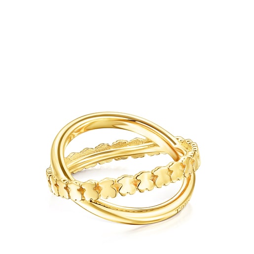 Silver Vermeil Straight cross Ring