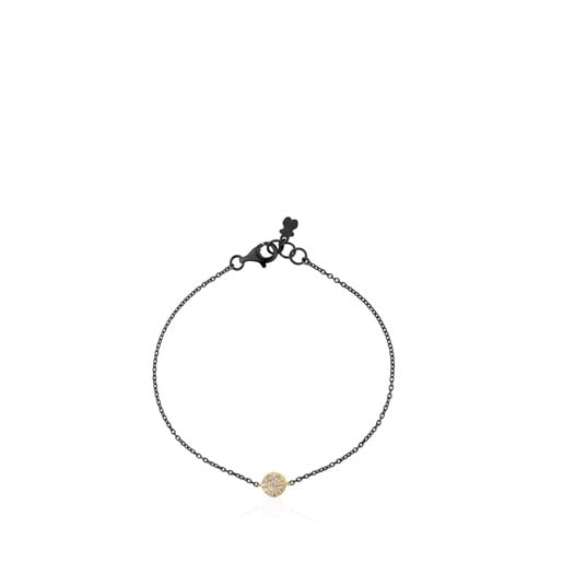 Gold and Silver Gem Power Bracelet with Diamonds