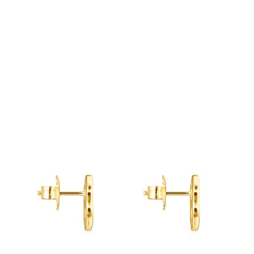 Silver Vermeil TOUS Good Vibes clover Earrings with Gemstones