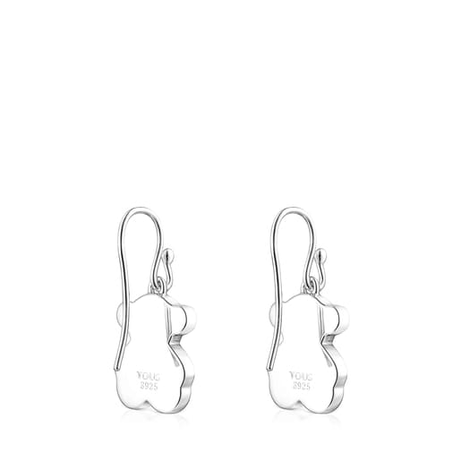 Pendientes cortos Almarusa de plata con nácar