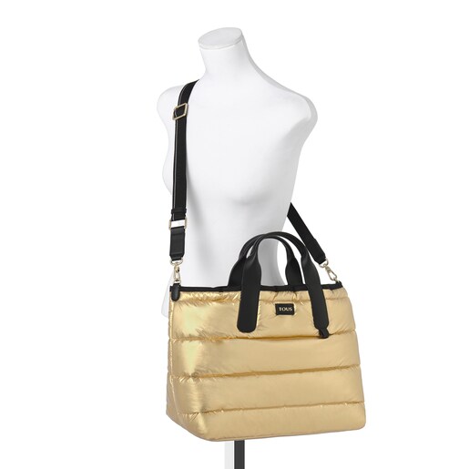 Gold-gun Pleat Up tote bag