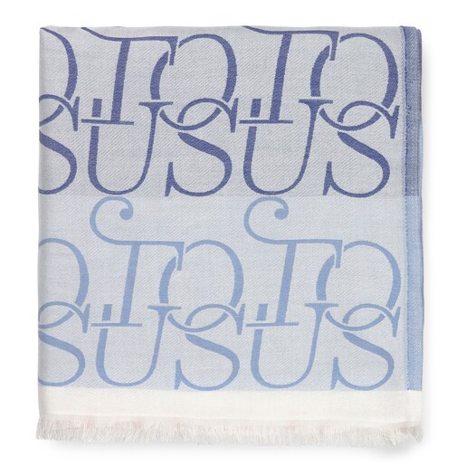 Синий и белый платок Spinel Jacquard