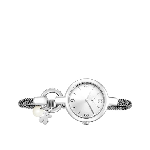 Reloj analógico Hold Charms de acero