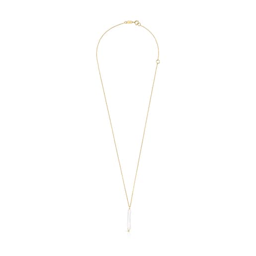 Gold Luz Necklace with Pearl