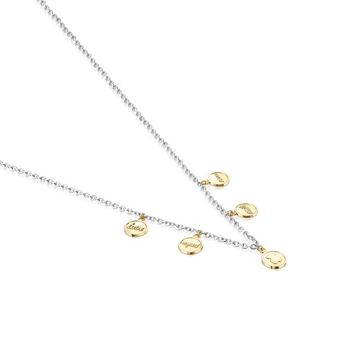 Колье с медальонами TOUS Good Vibes из стали двух оттенков