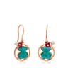 Boucles d'oreilles Camille en Argent Vermeil rose avec Amazonite