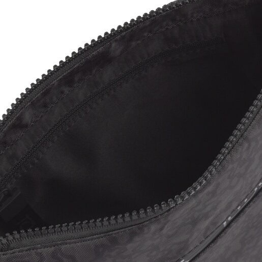حقيبة ظهر Kaos Mini مسطحة رياضية باللون الأسود مع الرمادي