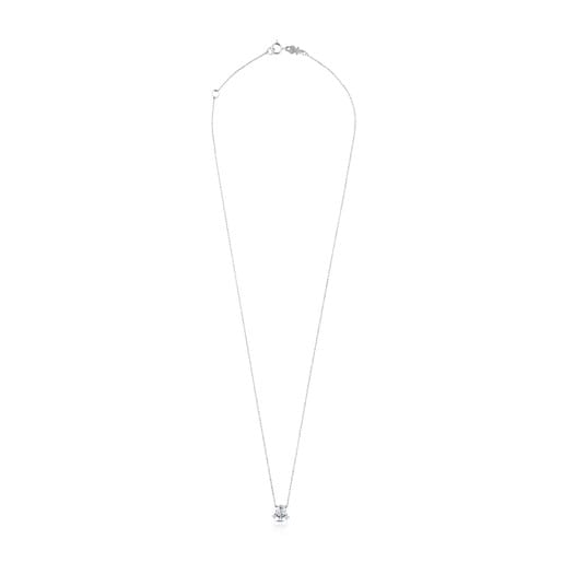 White Gold with Diamonds and Topaz Eklat Necklace