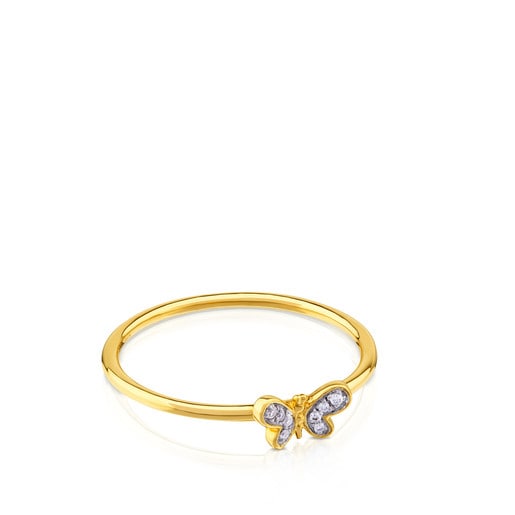 TOUS Bera Ring in Gold with Diamonds.