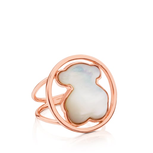 Rose Vermeil Silver Camille Ring with Mother-of-Pearl