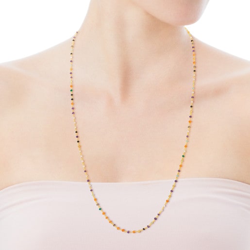 Vermeil Silver TOUS Color Necklace with Gemstones