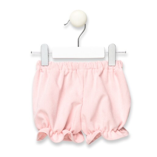 Orbed blouse and nappy cover briefs set in Pink