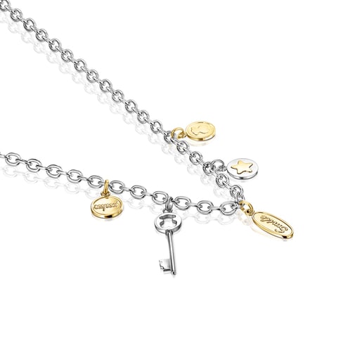 Collier TOUS Good Vibes charms en Acier de deux couleurs