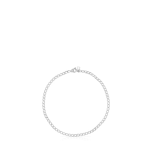 Silver TOUS Chain rhombus Anklet | TOUS