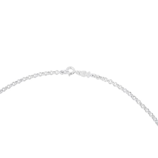 Gargantilla mediana de plata con anillas, 50 cm Chain