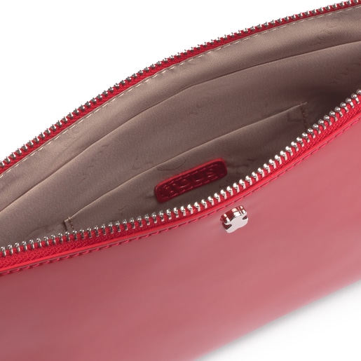 حقيبة يد Dorp صغيرة على هيئة محفظة باللون الأحمر