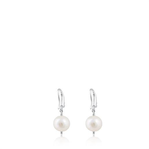 Silver TOUS Pearl Earrings with Pearl