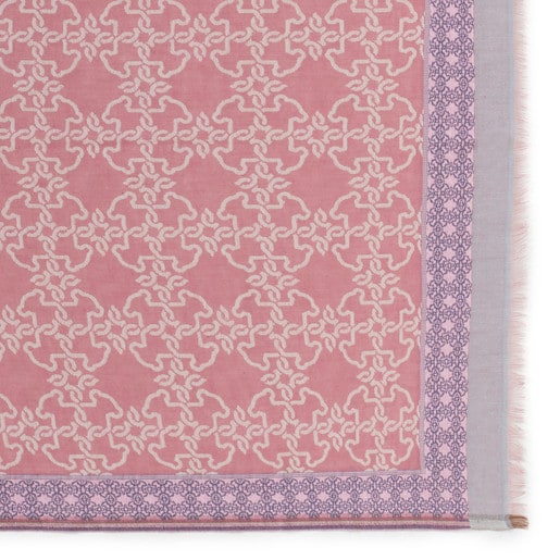Pink-multi Mossaic Foulard