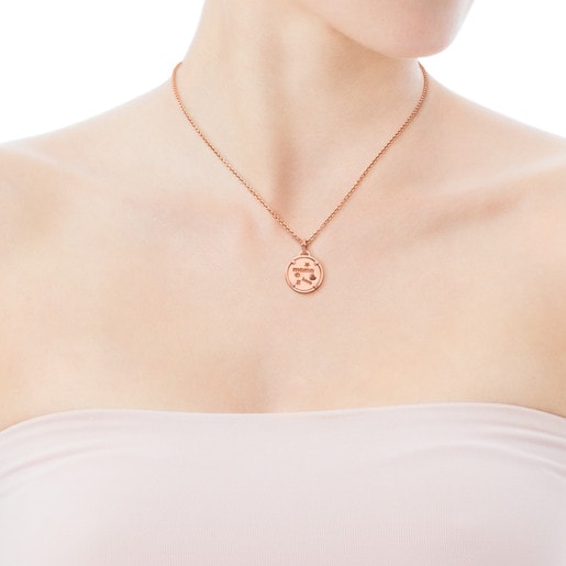 Rose Vermeil TOUS Mama Necklace with Rubies
