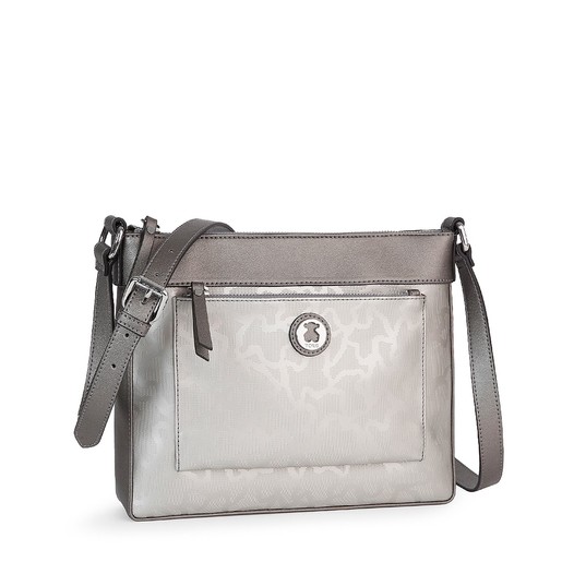 Silver colored Kaos Shiny Crossbody bag