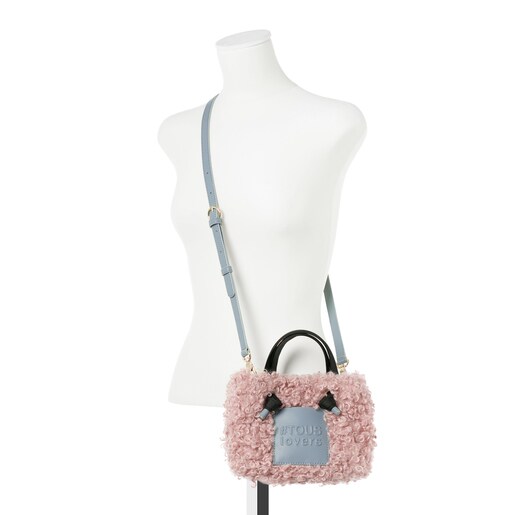 Small pink Amaya Warm shopping bag