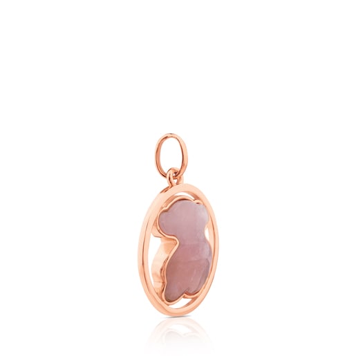 Silver Camille Pendant with Rose Quartz