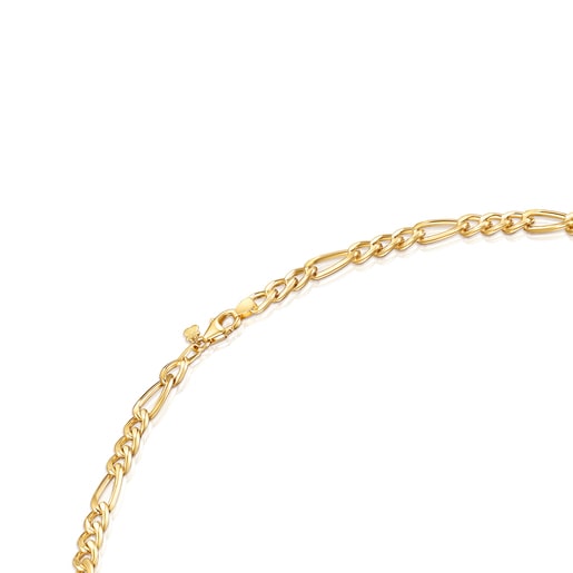 TOUS Mixed curb-chain Choker with 18kt gold plating over silver TOUS Chain  | Westland Mall