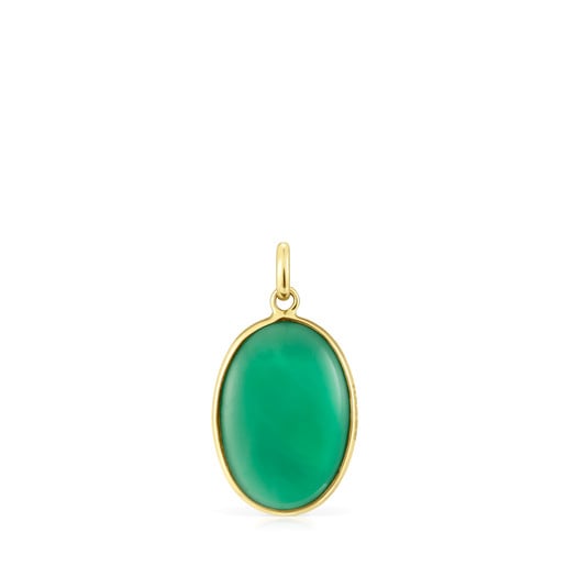 Gem Power Pendant in Gold with Chrysoprase