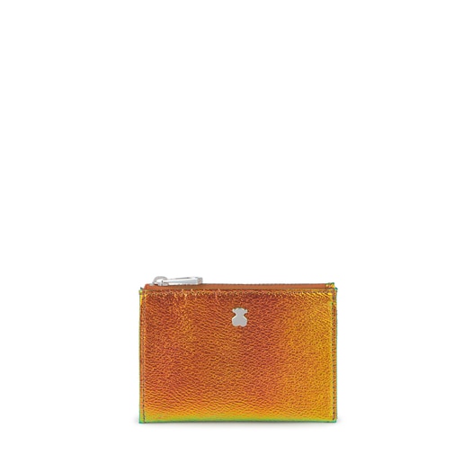 Dúhová oranžová peňaženka na drobné a karty Dorp