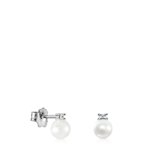Les Classiques Earrings in White gold with Diamond and Pearl