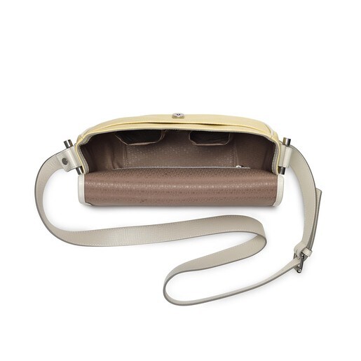 Yellow-white colored Canvas Infinit Crossbody bag