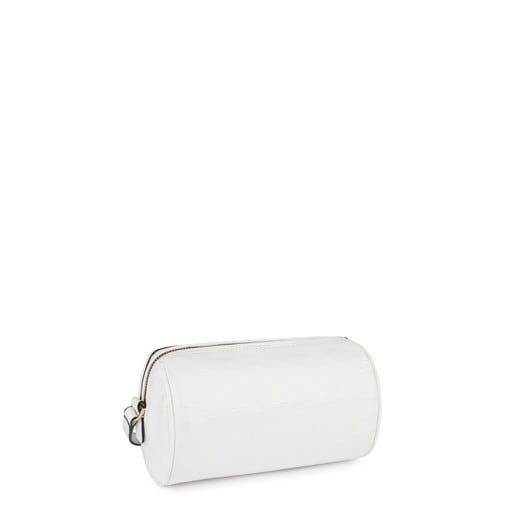 White leather Tulia barrel Crossbody bag