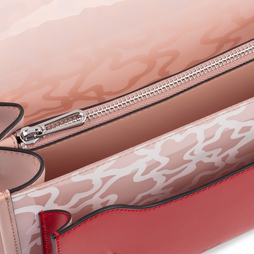 Medium transparent and pink Audree crossbody bag