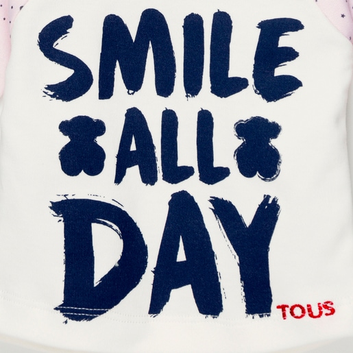 Camiseta M/L "Smile all day" Rosa