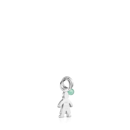 Pack of Silver and Chrysoprase Sweet Dolls boy Pendants