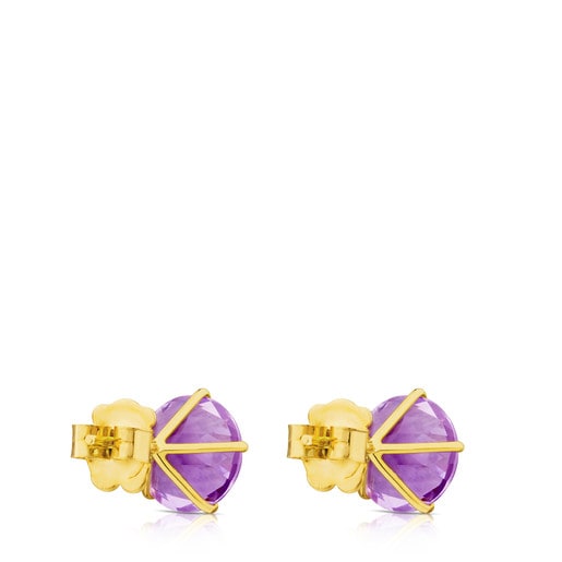 Ivette Earrings in Gold with Amethyst