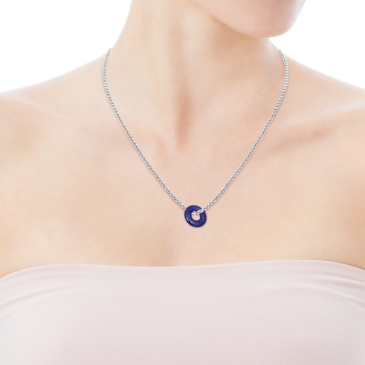 Small Hold Gems Pendant in Ultramarine and Silver