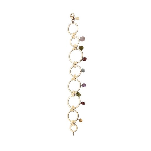Gold Iris Bracelet with Gemstones