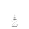 Alphabet letter Z pendant in silver