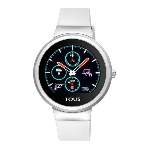 Reloj smartwatch activity Rond Touch de acero con correa de silicona intercambiable