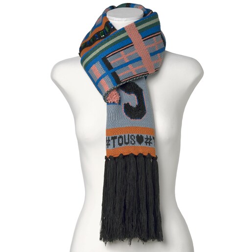 Multicolored Leissa Intarsia scarf